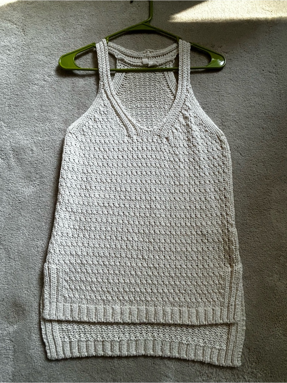 Anthropologie Moth Cream Knit Racerback Tank